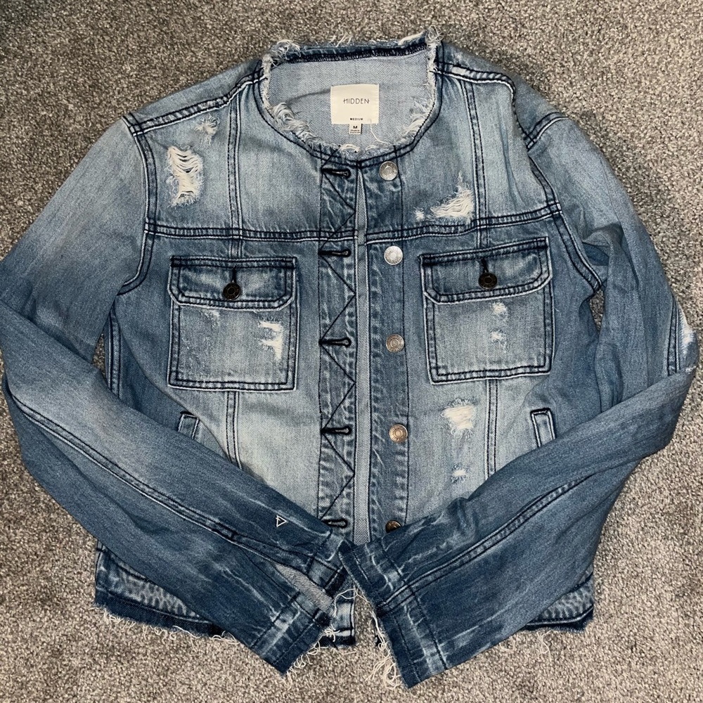 HIDDEN cropped denim jacket